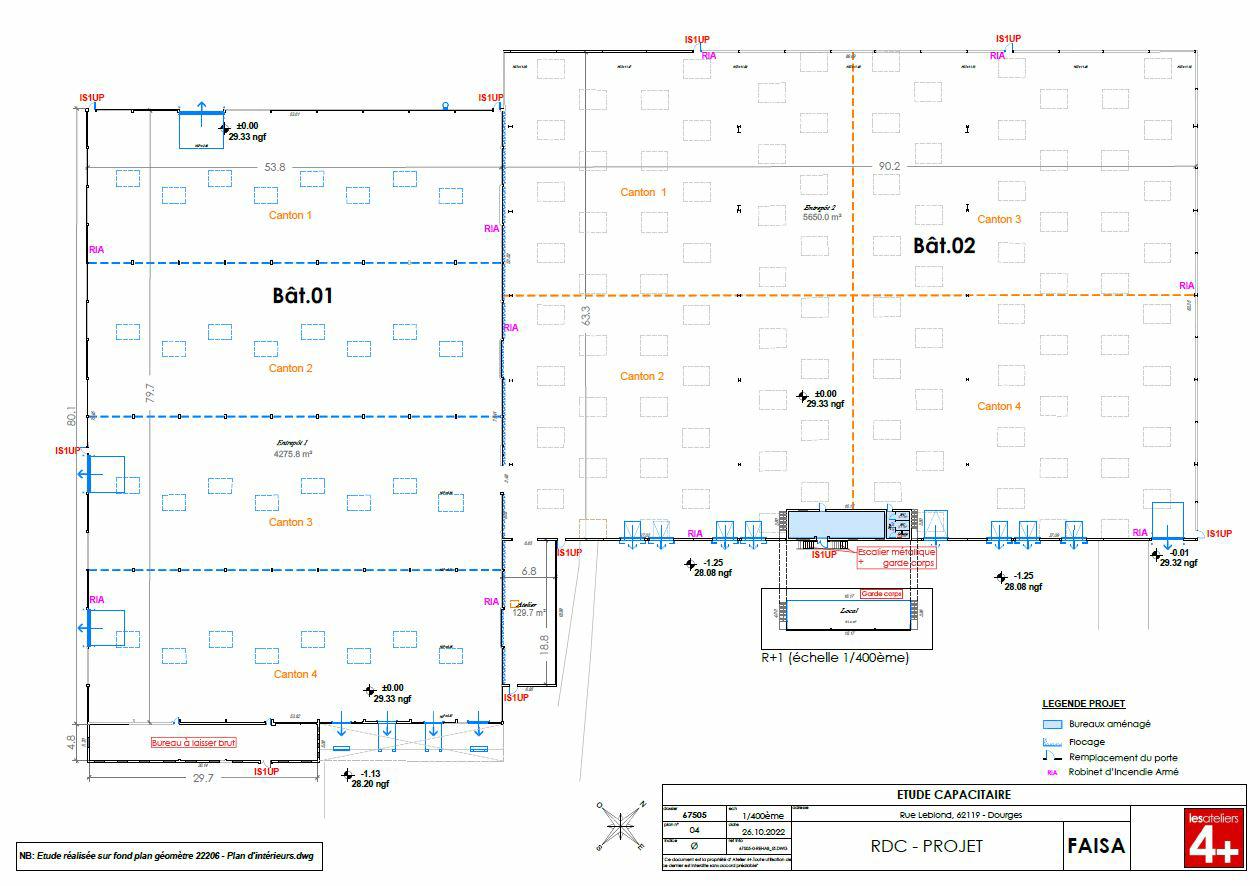 Entrepôt classe b Dourges 10356m² Location entrepôt classe b Dourges Pas-de-Calais OLLOG2207603 2